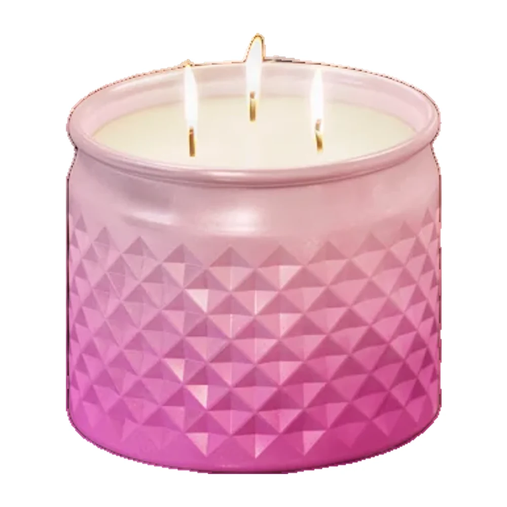 Amazon main image of a pink candle on pure white